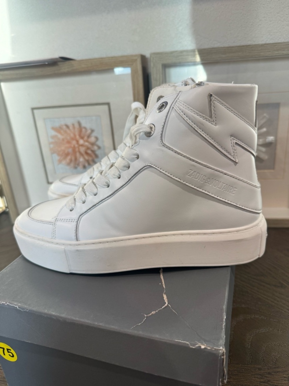 Zadig & Voltaire Women’s High Flash High Top Platform Sneakers. New. Sz 38 - Picture 6 of 14